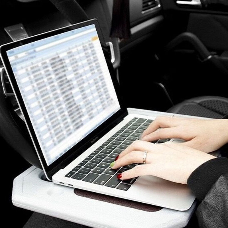 Univerzális autós asztal kormánykerék enni munka t ital kávéáru tartó tálca laptop számítógép asztali állvány ülés