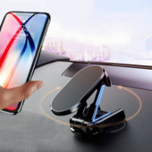 Forgatható mágneses telefontartó autós műszerfalra szerelhető univerzális navigációs GPS állvány összecsukható tartó iPhone Samsung telefonhoz