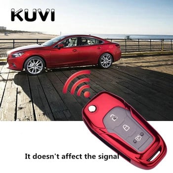 TPU калъф за сгъваем ключ за кола Пълен държач за Ford Fusion Fiesta Escort Mondeo Everest Ranger Focus 2 3 MK2 MK3 MK4 Ключодържател