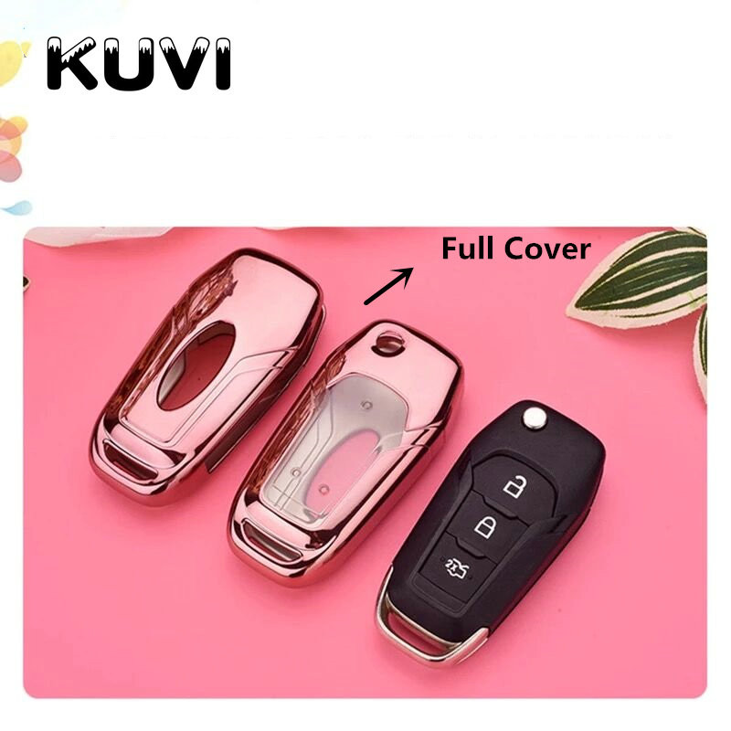 TPU preklopna futrola za ključeve s punim poklopcem, držač za Ford Fusion Fiesta Escort Mondeo Everest Ranger Focus 2 3 MK2 MK3 MK4 privjesak za ključeve