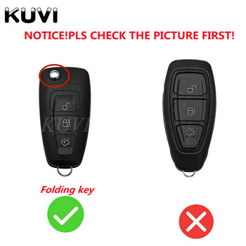 Κάλυμμα γαλβανισμένου κράματος Θήκη κλειδιού αυτοκινήτου για Ford Focus MK3 Mondeo Fiesta Kuga ECOSPORT ESCAPE RANGER Fob Remote Key Case