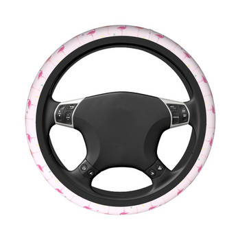 Фламинго Птица Животно Розов капак на волана на колата 37-38 Противоплъзгаща се цветна авто украса Автомобилни аксесоари