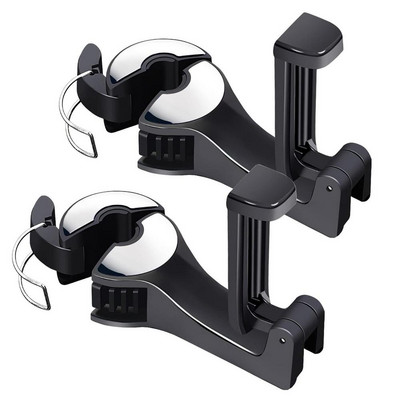 2 vnt Paslėptas automobilinis kabliukas 360 besisukantis galvos atramos krepšio laikiklis 2 viename automobiliniai laikikliai Jūsų automobilinei rankinei Mokyklinei rankinei