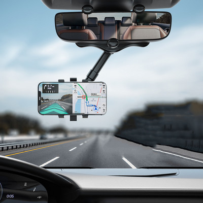Držač telefona s retrovizorom za telefon za montažu u automobilu i držač GPS-a Univerzalni rotirajući podesivi teleskopski držač za telefon u automobilu