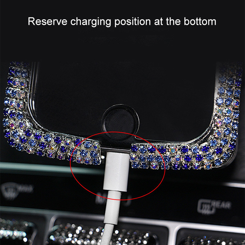 Rhinestone Bling Crystal autotelefoni hoidja tüdrukutele universaalne auto teemant õhuventilaatoriga kinnitusega autotarvikud naistele