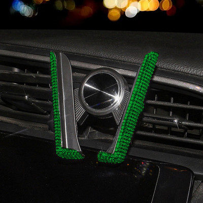 Universalus automobilio telefono laikiklis Madingas deimantinis oro išleidimo angos prietaisų skydelio laikiklis Kalnų krištolinio akmens navigacijos laikiklis Automobilio vidaus apdaila