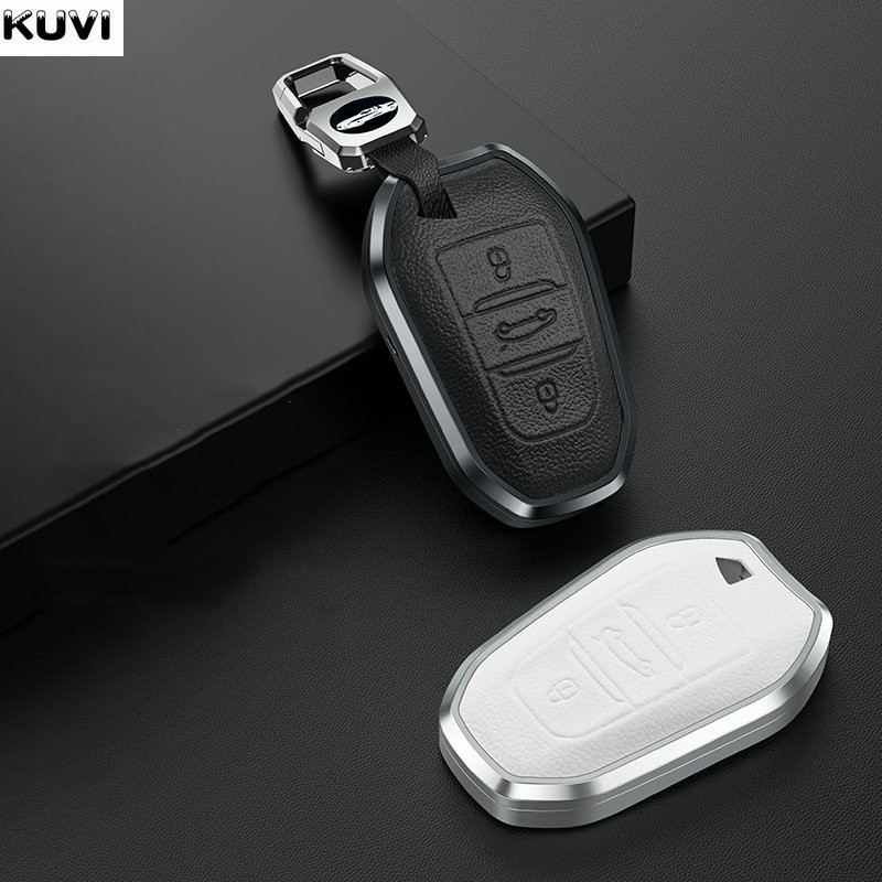 Kožna torbica za automobilske pametne ključeve od legure, poklopac za Peugeot 308 3008 508 5008 408 4008 208 301 407 za Citroen C4 C6 C3-XR Picasso DS