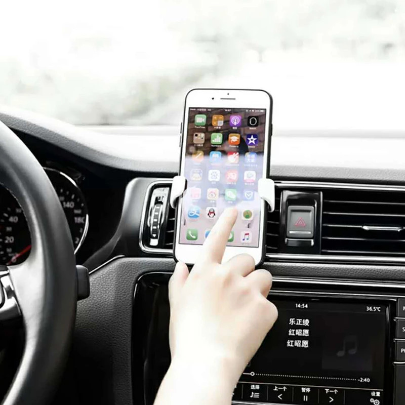 Univerzális Gravity autós telefontartó autós légtelenítő klipre szerelhető mobiltelefon-tartó Mobiltelefon állvány támogatása iPhone-hoz Samsunghoz