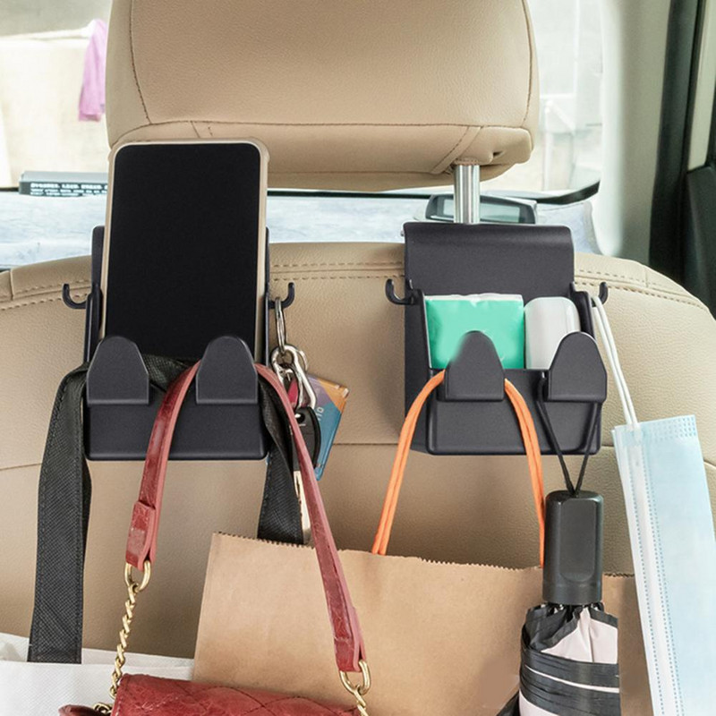 Egyszerű, hasznos pénztárcaszövet autóakasztó, kompakt autósülés horog, sima felület taxihoz