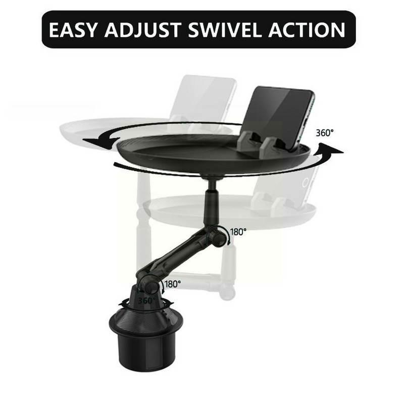 Suport pentru tavă pentru mașină, inserție reglabilă la 360 de grade, suport pentru pahare, mașină cu masă de sufragerie, suport pliabil pentru tavă pentru telefon, anti-alunecare