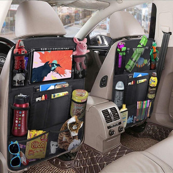 Ατζέντα πίσω καθίσματος αυτοκινήτου με θήκη για tablet με οθόνη αφής Αυτόματες τσέπες αποθήκευσης Κάλυμμα πλάτης καθισμάτων αυτοκινήτου για ταξίδια παιδιών ταξιδιού