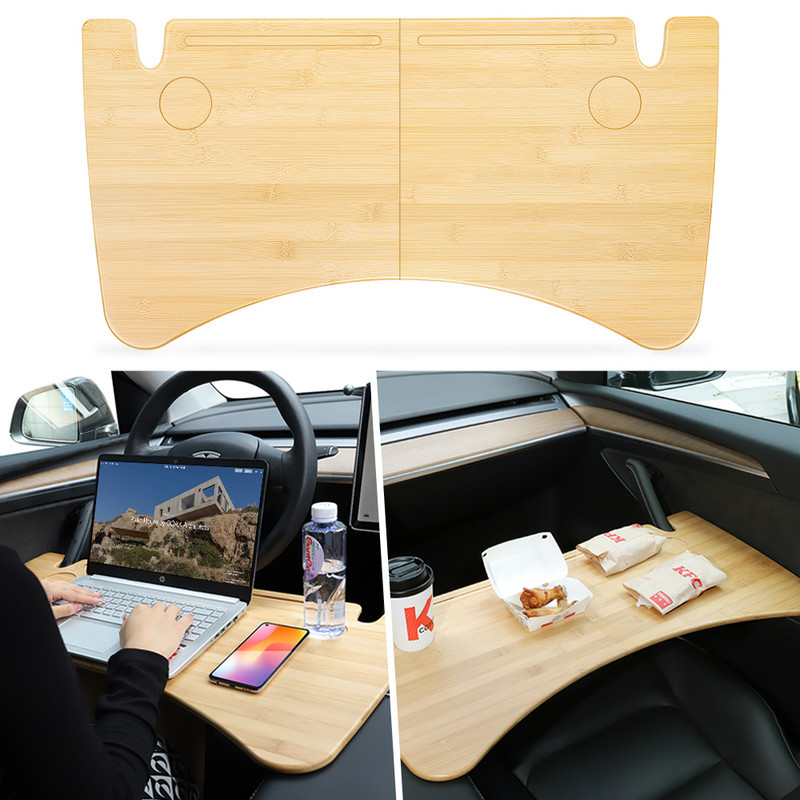 YZ Tesla Model 3 asztali asztali autós kormánykerék laptop tálca Tesla Model Y Model3 modellhez ModelY élelmiszer íróasztal hordozható irodai asztal