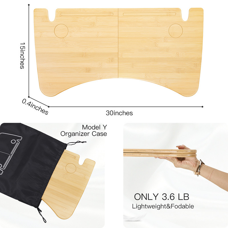 YZ Tesla Model 3 asztali asztali autós kormánykerék laptop tálca Tesla Model Y Model3 modellhez ModelY élelmiszer íróasztal hordozható irodai asztal