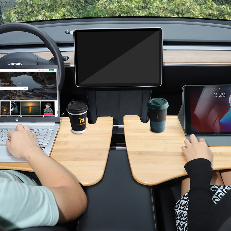 YZ Tesla Model 3 asztali asztali autós kormánykerék laptop tálca Tesla Model Y Model3 modellhez ModelY élelmiszer íróasztal hordozható irodai asztal
