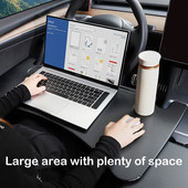 Tesla Model 3 Model Y anglies pluošto medienos grūdų sulankstomas automobilio vairas nešiojamasis kompiuteris darbinis pietų padėklo stalas