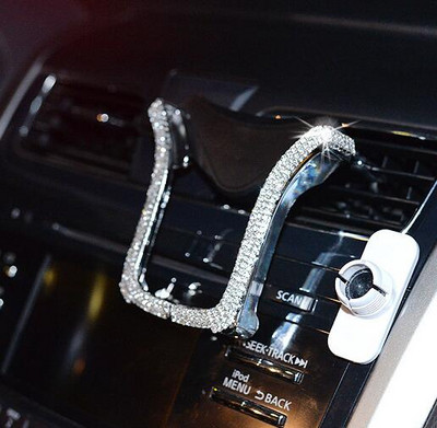 Crystal Diamond Univerzalni držač za automobilski telefon Bling Rhinestone Automobilski držač za ventilacijski otvor, držač za mobilni telefon, GPS držač za iPhone Samsung