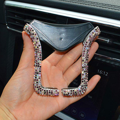Crystal Diamond Univerzalni držač za automobilski telefon Bling Rhinestone Automobilski držač za ventilacijski otvor, držač za mobilni telefon, GPS držač za iPhone Samsung