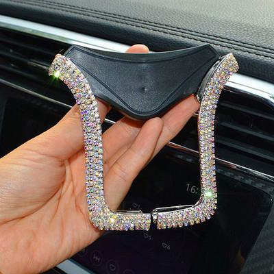 Crystal Diamond Univerzalni držač za automobilski telefon Bling Rhinestone Automobilski držač za ventilacijski otvor, držač za mobilni telefon, GPS držač za iPhone Samsung