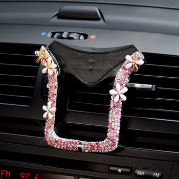 Χονδρικό Diamond Flower Bowknot Βάση τηλεφώνου αυτοκινήτου Universal Crystal Rhinestone Αεραγωγός αυτοκινήτου Κλιπ βάσης για αυτοκίνητο για iPhone