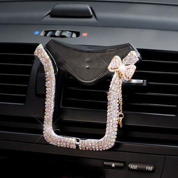 Χονδρικό Diamond Flower Bowknot Βάση τηλεφώνου αυτοκινήτου Universal Crystal Rhinestone Αεραγωγός αυτοκινήτου Κλιπ βάσης για αυτοκίνητο για iPhone