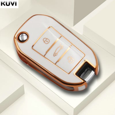 Carcasa TPU pentru chei de mașină cu rabat pentru Peugeot 208 3008 308 508 408 2008 307 4008 pentru Citroen C4 C3 C6 CACTUS C8 Fob fără cheie