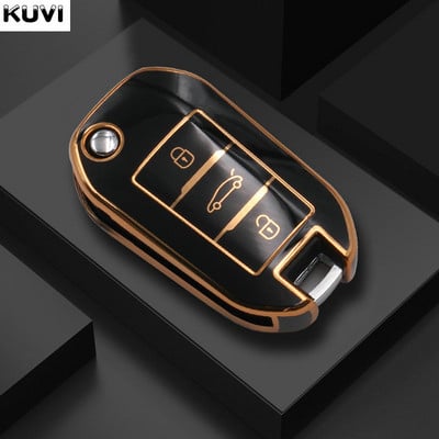 Carcasa TPU pentru chei de mașină cu rabat pentru Peugeot 208 3008 308 508 408 2008 307 4008 pentru Citroen C4 C3 C6 CACTUS C8 Fob fără cheie
