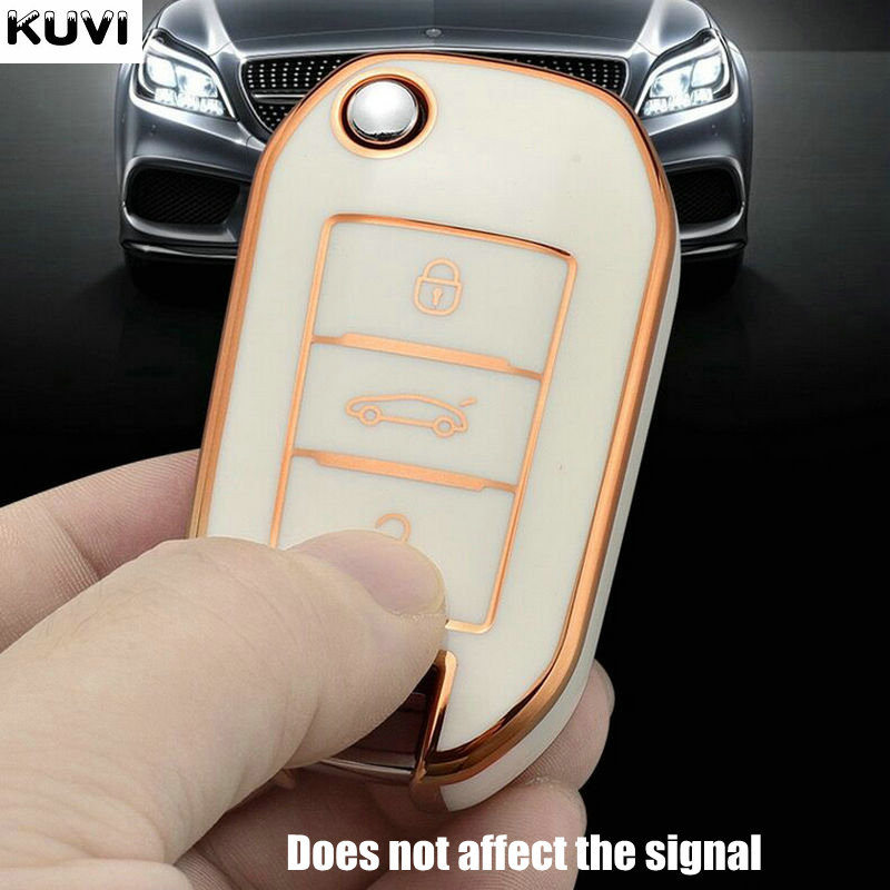 Carcasa TPU pentru chei de mașină cu rabat pentru Peugeot 208 3008 308 508 408 2008 307 4008 pentru Citroen C4 C3 C6 CACTUS C8 Fob fără cheie