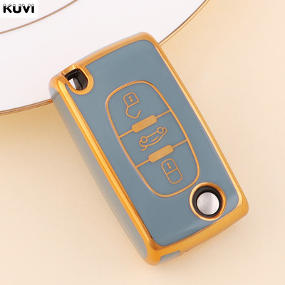 Carcasa TPU pentru cheie pentru telecomandă pentru Peugeot 107 207 307 308 407 607 3008 5008 pentru Citroen Xsara Picasso C5 C6 C8 fără cheie