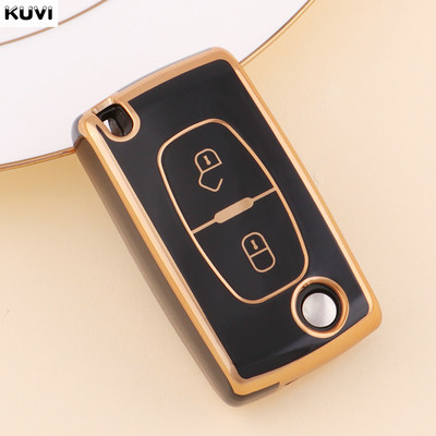 Carcasa TPU pentru cheie pentru telecomandă pentru Peugeot 107 207 307 308 407 607 3008 5008 pentru Citroen Xsara Picasso C5 C6 C8 fără cheie