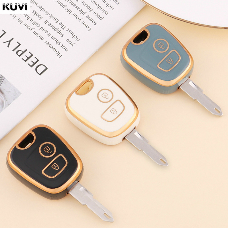Naujas TPU automobilio nuotolinio valdymo pulto rakto dėklo dangtelis, skirtas Peugeot 106 107 206 207 306 307 406 407, skirtas Citroen C1 C4 Protector Fob priedams
