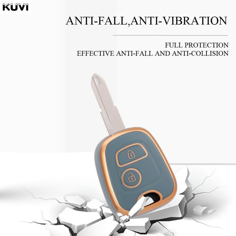 Naujas TPU automobilio nuotolinio valdymo pulto rakto dėklo dangtelis, skirtas Peugeot 106 107 206 207 306 307 406 407, skirtas Citroen C1 C4 Protector Fob priedams