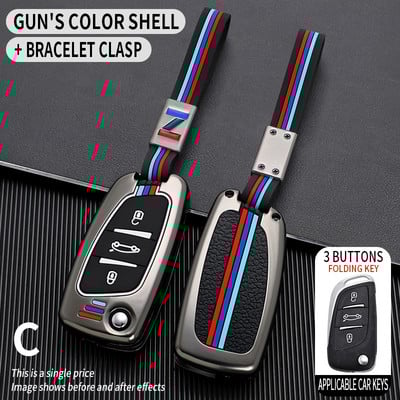 Cinko lydinio automobilio raktų dėklo dangtelis, skirtas Citroen C1 C2 C3 C4 C5 XSARA PICA, skirtas Peugeot 306 407 807 DS DS3 DS4 DS5 DS6