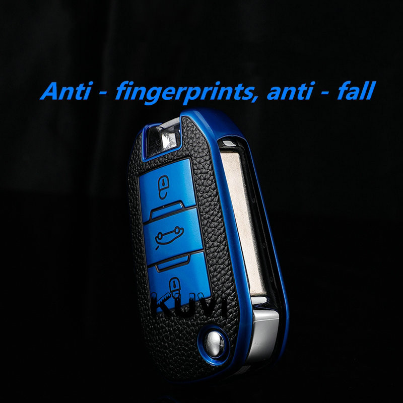 Automobilio sulankstomas raktų dėklo dangtelis skirtas Peugeot 208 308 408 508 307 2008 3008 4008 Citroen Įbrėžimams atsparus mygtukas apsaugo korpuso laikiklis