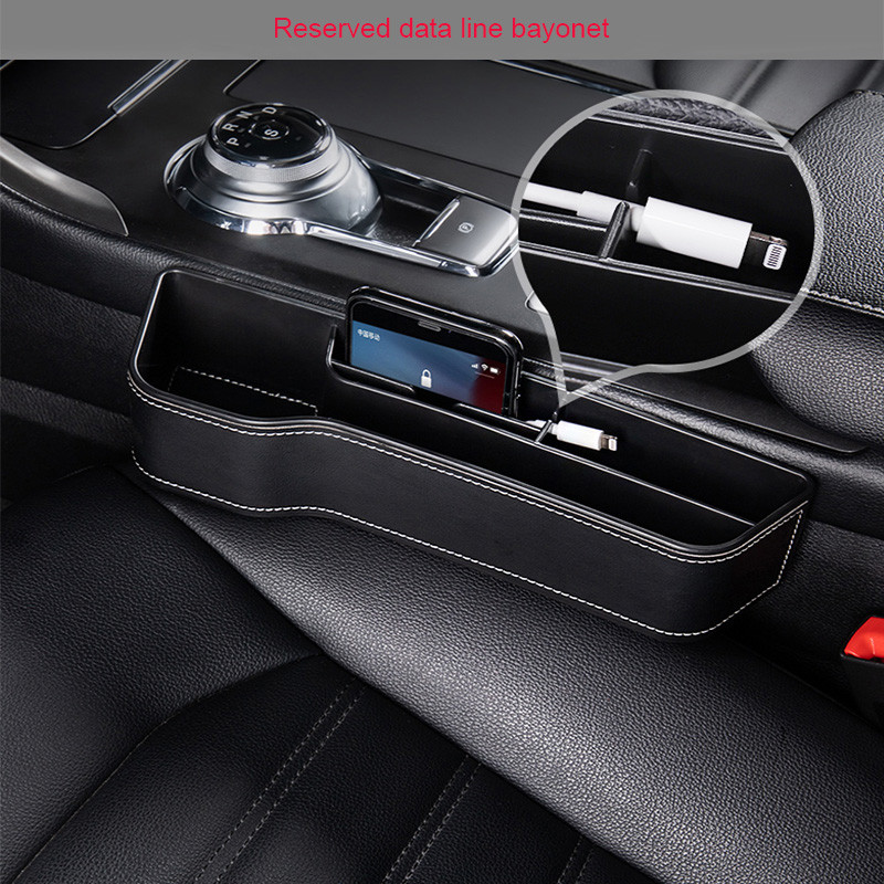 Odinis automobilio puodelio laikiklis Sėdynės laikiklis Daugiafunkcis automatinis sėdynės tarpų laikymo dėžutė Abs sėdynės siūlės kišenės bagažinės laikiklis