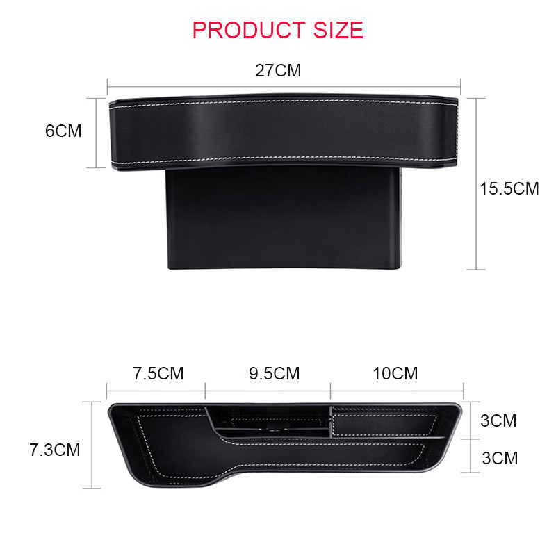 Odinis automobilio puodelio laikiklis Sėdynės laikiklis Daugiafunkcis automatinis sėdynės tarpų laikymo dėžutė Abs sėdynės siūlės kišenės bagažinės laikiklis