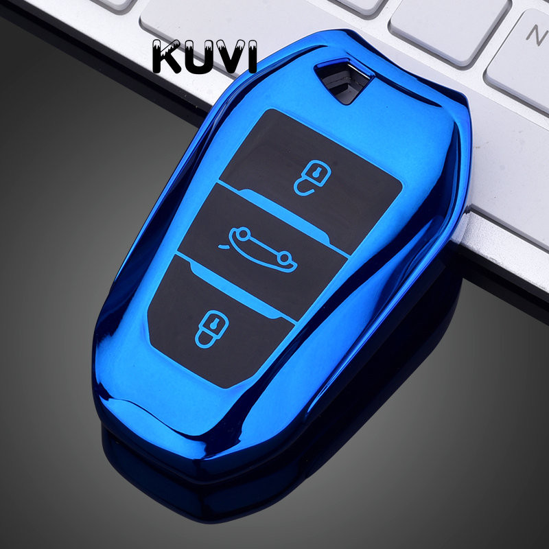 Minkštas TPU automobilio nuotolinio valdymo pulto dėklo dangtelis, skirtas Peugeot 308 408 508 2008 3008 4008 5008 Citroen C4 C4L C6 C3-XR Picasso DS3 DS4 DS5