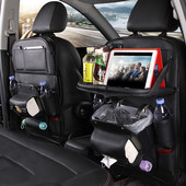 Automobilio laikiklis Automobilinės kėdutės Tvarkyklės stalo padėklas su planšetinio kompiuterio padėklu ir šiukšlių kišene 10 kišenių vandeniui atsparūs kelionių priedai