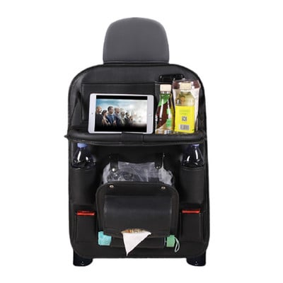 Automobilio laikiklis Automobilinės kėdutės Tvarkyklės stalo padėklas su planšetinio kompiuterio padėklu ir šiukšlių kišene 10 kišenių vandeniui atsparūs kelionių priedai