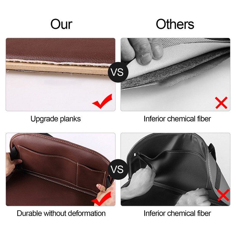 Automobilio laikiklis Automobilinės kėdutės Tvarkyklės stalo padėklas su planšetinio kompiuterio padėklu ir šiukšlių kišene 10 kišenių vandeniui atsparūs kelionių priedai