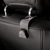 2 vnt. Praktiškas sėdynės atlošo laikiklis rankinėms Vidinis Kalnų krištolas automobilio galvos atramos kabliukas Daugiafunkcinė bakalėjos laikymo pakaba