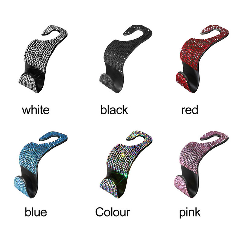 2 vnt. Praktiškas sėdynės atlošo laikiklis rankinėms Vidinis Kalnų krištolas automobilio galvos atramos kabliukas Daugiafunkcinė bakalėjos laikymo pakaba