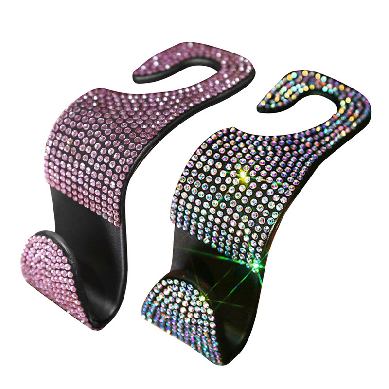 2 vnt. Praktiškas sėdynės atlošo laikiklis rankinėms Vidinis Kalnų krištolas automobilio galvos atramos kabliukas Daugiafunkcinė bakalėjos laikymo pakaba