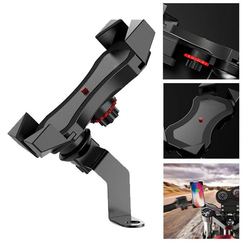 Reguliuojamas motociklo telefono laikiklis, skirtas dviračiui elektriniam dviračiui paspirtukui ATV išmaniųjų telefonų stovas GPS navigacijos laikiklio tvirtinimo stovas