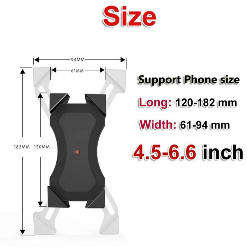 Reguliuojamas motociklo telefono laikiklis, skirtas dviračiui elektriniam dviračiui paspirtukui ATV išmaniųjų telefonų stovas GPS navigacijos laikiklio tvirtinimo stovas