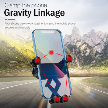 Βάση αυτοκινήτου Gravity για τηλέφωνο Βάση με κλιπ εξαερισμού για κινητό Βάση στήριξης GPS για iPhone 13 12 11 Pro Max 8 Huawei Xiaomi Redmi k40