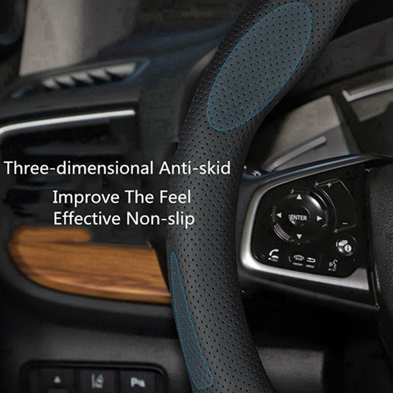 38 cm husă universală pentru volan auto DIY anti-alunecare pentru toate anotimpurile capac pentru volan auto Accesorii auto
