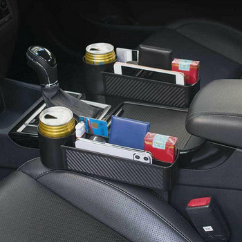 Εργαλεία αποθήκευσης αυτοκινήτου Μαύρο Auto Car Seat Seat Catcher Filler Storage Drink Stowing Τακτοποίηση Organizer SUV Pocket Holder Box Pock P2G7