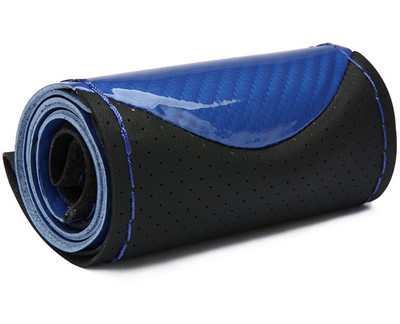 DIY Navlake za volan od 38 cm Mekana kožna pletenica na volanu automobila s iglom i koncem Dodaci za unutrašnjost