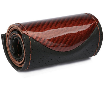 DIY Navlake za volan od 38 cm Mekana kožna pletenica na volanu automobila s iglom i koncem Dodaci za unutrašnjost