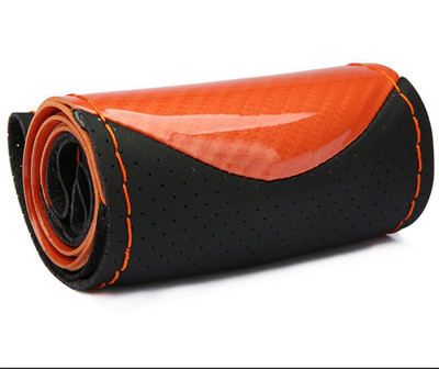 DIY Navlake za volan od 38 cm Mekana kožna pletenica na volanu automobila s iglom i koncem Dodaci za unutrašnjost